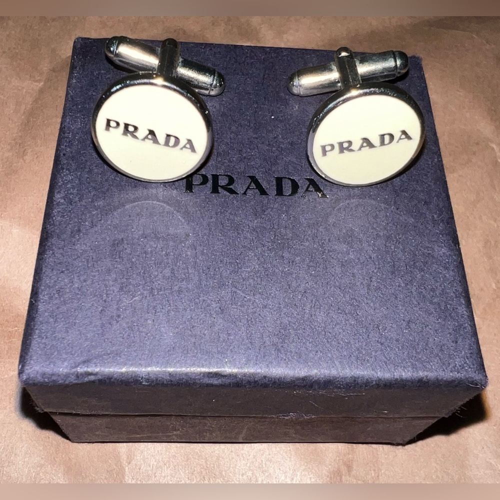 EUC Prada men’s cufflinks with box